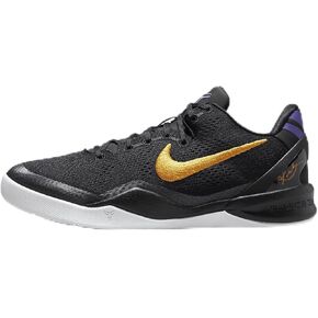 أحذية كرة السلة Kobe 8 Big Kids (FN0266-002 ، أسود/أبيض/كورت بيربل/جامعة الذهب) الحجم 7 in Kuwait