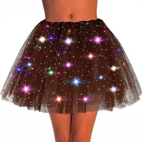 Light Up Tutus Sparkly Sequin Tutu LED Sequin Rave Outfit for Women and Girls in Kuwait