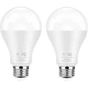 مصابيح مصباح LED مشرقة فائقة ، 150 واط مكافئة ، 5000 كيلو أبيض ضوء النهار ، 2600 لومين مرتفع ، قاعدة E26 ، غير قابلة للتجويف ، A21 19W مصابيح LED بيضاء مشرقة كفاءة في الطاقة لشرفة المكاتب المنزلية ، 6 حزم in Kuwait