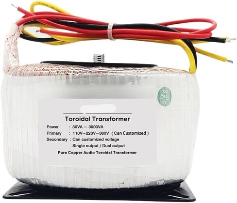 100W Ring Core Toroidal Transformer Input 220V 110V Dual Output 3Wires 9V-0-9V/12V-0-12V/24V-0-24V Copper Wire Amplifier(Input 110V,15V-0-15V) in Saudi Arabia