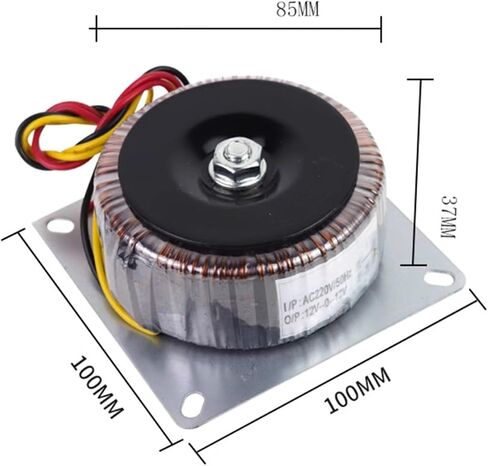 220V to 9V12V/15V/18V/20V22V24V 28V/Dual Power Supply Transformer 100W-100V(100W Dual 15V) in Kuwait