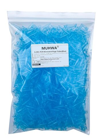 Muhwa 1000pcs أنابيب PCR الأزرق مع غطاء مسطح ، 0.2 مل من الأنابيب الدقيقة ، أنبوب تفاعل PCR in Kuwait