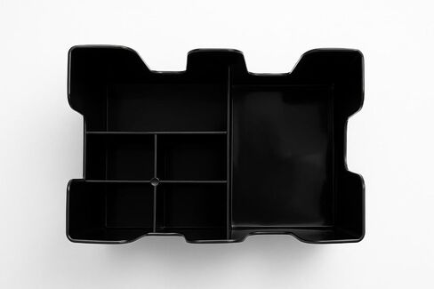 6- Compartment Bar Caddy Organiser - Black Plastic Holder for Napkins, Straws-Stirrers and Drink Garnishes (Park of 2) in Saudi Arabia