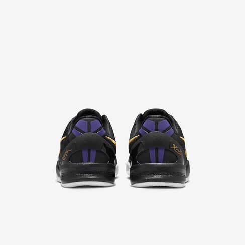 Kobe 8 Big Kids' Basketball Shoes (FN0266-002, Black/White/Court Purple/University Gold) Size 7 in Saudi Arabia