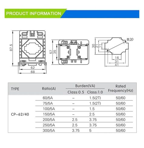 CP-62/40 Low Voltage Current Transformer 100-600/5A(400 5A) in Kuwait