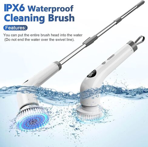 Qimedo محمول باليد تدور غرس مع شاشة ذكية ، جهاز تناسق كهربائي قابل للشحن للتنظيف ، جهاز تنظيف صحن طاقة اللاسلك in Kuwait