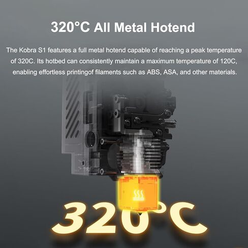 2.0 Upgrade 0.4mm Bi-Metal Heatbreak Hotend Extruder Print Head Hot End for Anycubic Kobra S1/Kobra S1 Combo 3D Printer in Kuwait