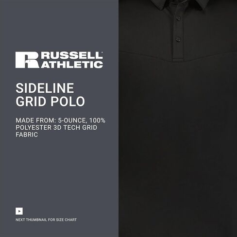 Russell Athletic Mens Mense Grid Polo in Saudi Arabia