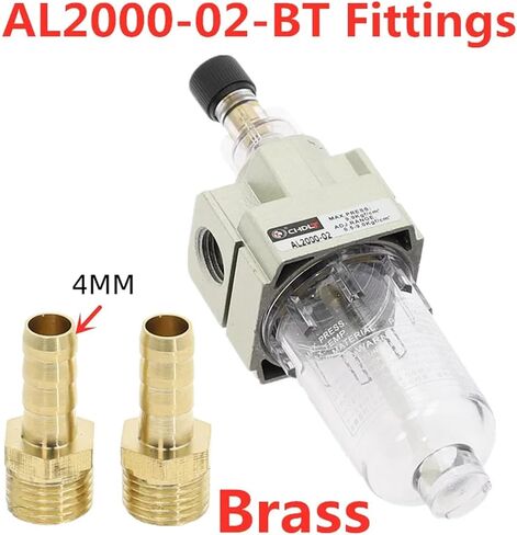 AL2000-02 Source Treatment Unit Pneumatic Lubricator 1/4"BSP Water Oil Air Lubricator with PC Fittings(AL2000-02-PC8) in Saudi Arabia