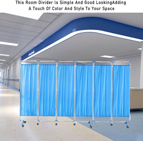 3/4/5/6Panel Hospital Screen,Folding Room Divider for Dividing Areas,for Clinical Examination Beauty Salon Home Partition(5piece) in Kuwait