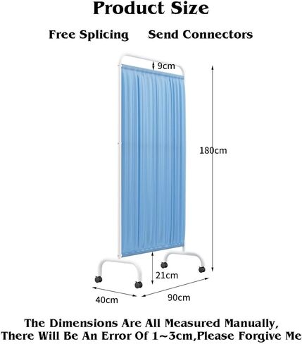 Room Divider Screen,Privacy Partition,Standing Door Partition with Casters,6ft High Divider for Clinic Beauty Salon Hall Office(Color 4,4-Panel) in Saudi Arabia