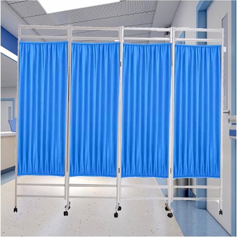 Foldable Hospital Privacy Screen with Wheels,3/4/5/6-Panel Folding Partition,Room Divider for Hospital Clinic,Nursing Home and Office(4piece) in Saudi Arabia