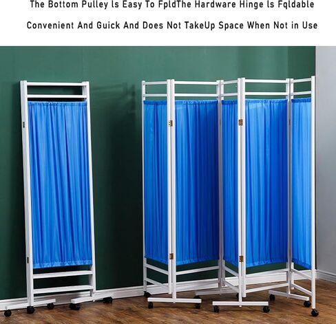 Foldable Hospital Privacy Screen with Wheels,3/4/5/6-Panel Folding Partition,Room Divider for Hospital Clinic,Nursing Home and Office(4piece) in Saudi Arabia