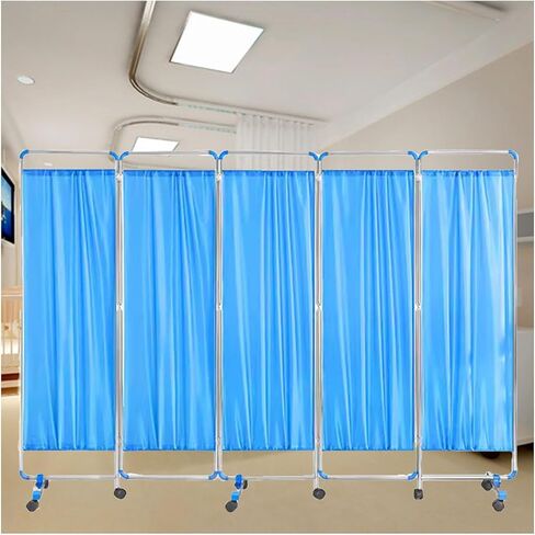 3/4/5/6 Panel Folding Hospital Privacy Screen,with Universal Wheels It can Rotate 360​° can Be Adjusted Freely,for Clinic Examination(5piece) in Saudi Arabia