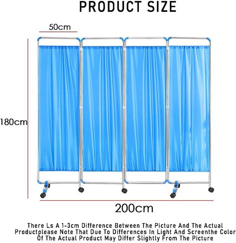 3/4/5/6 Panel Folding Hospital Privacy Screen,with Universal Wheels It can Rotate 360​° can Be Adjusted Freely,for Clinic Examination(5piece) in Saudi Arabia