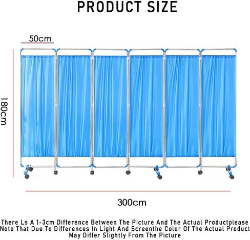 3/4/5/6 Panel Folding Hospital Privacy Screen,with Universal Wheels It can Rotate 360​° can Be Adjusted Freely,for Clinic Examination(5piece) in Saudi Arabia