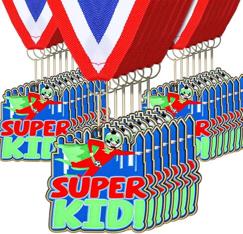 Quelay 20 PCS Medal 2.36 "جائزة Super Kids لكرة القدم مع جوائز جائزة الشريط لكرة القدم للاحتفال بالمسابقات الرياضية وفضلات الحفلات والمعادن in Saudi Arabia