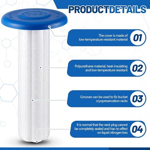 2 Pack Stopper for Liquid Nitrogen Storage Tank Suitable for Diameter 50 mm 2" LN2 Dewar Flasks Laboratory Grade Groove Polyurethane Bottle Stopper, Low Temperature Storage Tank Cover in Saudi Arabia