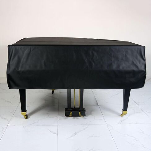 Baby Grand Piano Cover Household Dustproof Piano Cover Waterproof Leather Grand Piano Cover with Stool Cover & Footrest Cover(A,180cm/71inch) in Saudi Arabia