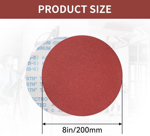 12inches PSA Self Adhesive Stickyback Sanding Discs 40-320 Grit | 18 Pack 3 Each of 40 80 120 180 240 320 Grit - 12 Inch Sandpaper for Stationary Sanders , Woodworking Wood, Metal in Saudi Arabia