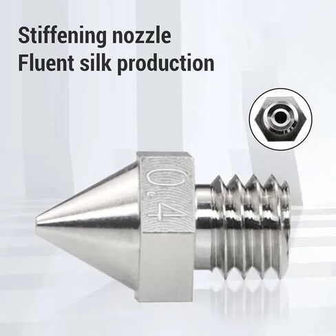 3D Printer Nozzle Tip 0.4mm Hardened Versatile Ni Plated Tip for Raise3D N Pro2 Pro3 E2 Series Seamless Connection to Prevent Clogging Thermal Conductivity in Saudi Arabia
