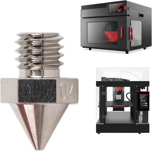 3D Printer Nozzle Tip 0.4mm Hardened Versatile Ni Plated Tip for Raise3D N Pro2 Pro3 E2 Series Seamless Connection to Prevent Clogging Thermal Conductivity in Saudi Arabia