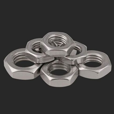 20pcs M6 × 1 مم نصف قفل القفل المكسرات hex مربى المكسرات 304 A2 الفولاذ المقاوم للصدأ (20 ٪ ، M6 × 1 مم) الملعب) in Kuwait