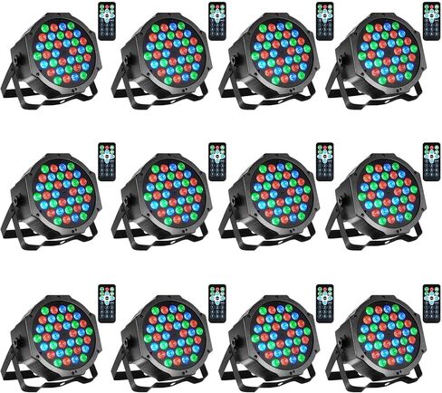 Litake DJ Par Lights, RGB 36 LED Stage Lights Sound Activated,Remote & DMX Controlled LED Uplights,7 Modes Uplighting for Dance Party Church Wedding Birthday Holiday Music Show-8 Pack in Kuwait