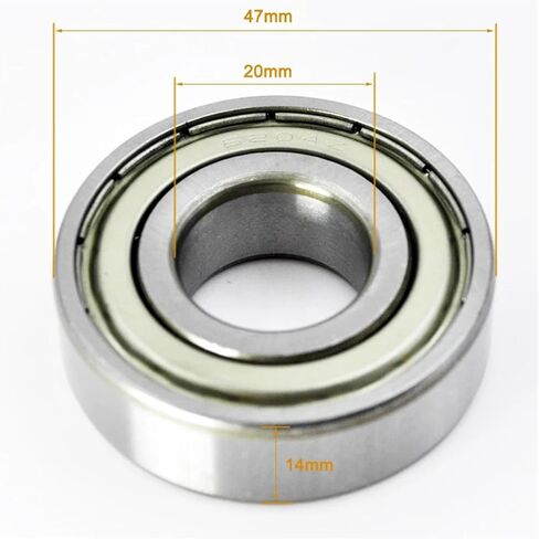 6204 2RS ZZ 20 * 47 * 14mm 6204RS 6204Z 2Z Inner Diameter 20mm Deep Groove Ball Bearings 2Pcs(6204 2RS Premium) in Saudi Arabia
