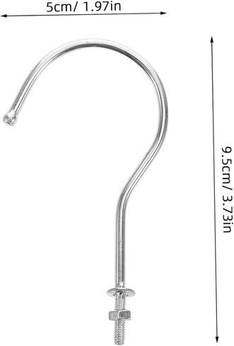 Cabilock Clothing Hanger Hook 10pcs Alemable Iron S Hooks for Donquin عرض الفضة الشقوق لرفرف ملابس رف الملابس واستخدام خزانة الملابس in Saudi Arabia