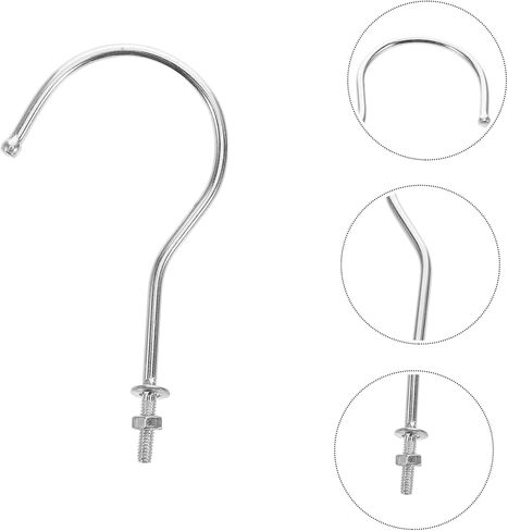 Cabilock Clothing Hanger Hook 10pcs Alemable Iron S Hooks for Donquin عرض الفضة الشقوق لرفرف ملابس رف الملابس واستخدام خزانة الملابس in Saudi Arabia