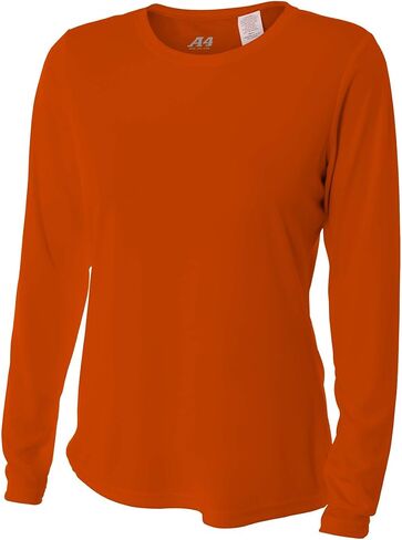A4 Women’s Cooling Performance Crew Long Sleeve | Moisture-Wicking in Saudi Arabia