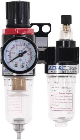 AFR2000+AL2000 G1/4 "air Compressor AFC2000 Oil-Water Separator Regulator Drain Valve Filter Spray Gun AFC-2000(AFC-2000 w PC 10mm) in Kuwait