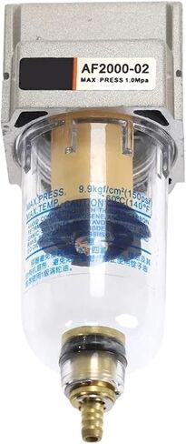AF2000-02 Compressed Air Compressor in Line Moisture Water Filter Trap 1/4" W Pneumatic Fittings(BT6-02-Black) in Kuwait
