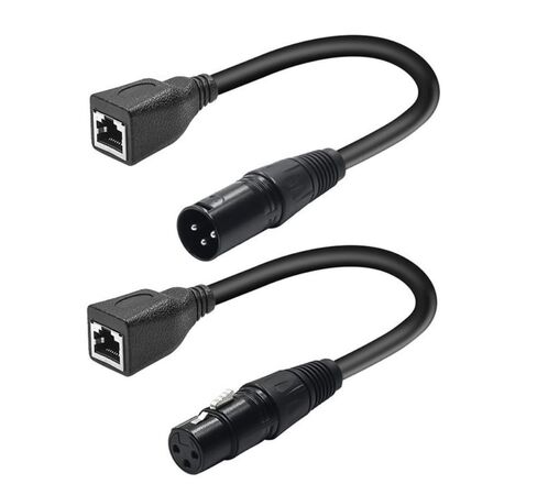 Encluptonico XLR فوق CAT5 1 زوج ، 3 دبوس إلى كابل محول RJ45 ، ملحق شبكة DMX Ethernet لمحول استوديو مرحلة التحكم في DMX-CON (1 قدم) in Saudi Arabia