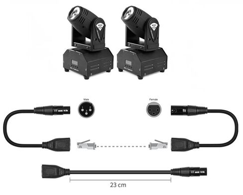 Encluptonico XLR فوق CAT5 1 زوج ، 3 دبوس إلى كابل محول RJ45 ، ملحق شبكة DMX Ethernet لمحول استوديو مرحلة التحكم في DMX-CON (1 قدم) in Saudi Arabia