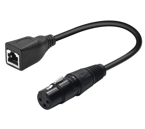 Encluptonico XLR فوق CAT5 1 زوج ، 3 دبوس إلى كابل محول RJ45 ، ملحق شبكة DMX Ethernet لمحول استوديو مرحلة التحكم في DMX-CON (1 قدم) in Saudi Arabia