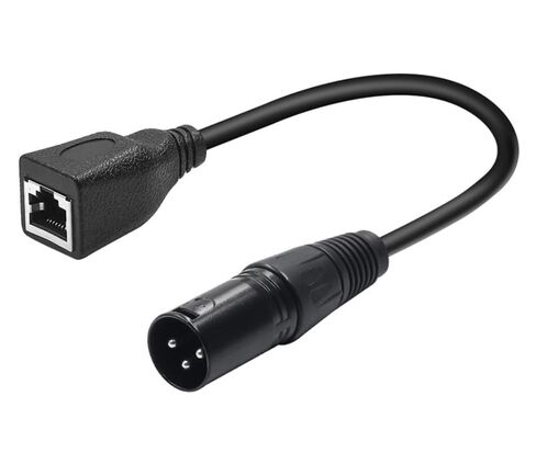 Encluptonico XLR فوق CAT5 1 زوج ، 3 دبوس إلى كابل محول RJ45 ، ملحق شبكة DMX Ethernet لمحول استوديو مرحلة التحكم في DMX-CON (1 قدم) in Saudi Arabia