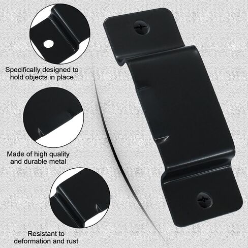4Pcs Black Tap Measure Clips Metal Tape Holder Clips, Measuring Tape Belt Holder with Screw for Tool Leather Pocket in Saudi Arabia