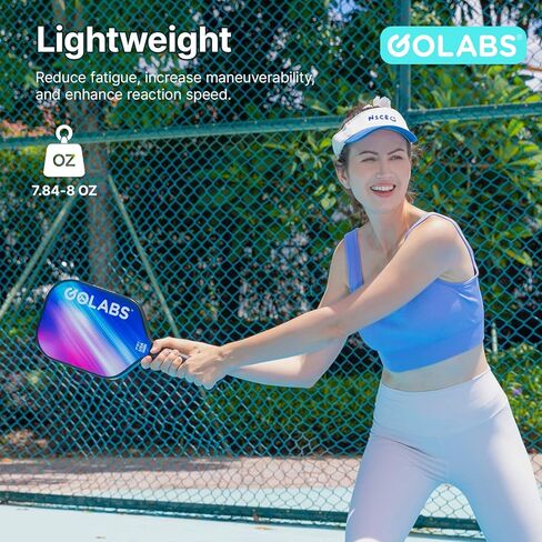 مجموعة مجاذيف Golabs PB1 Pickleball Paddles من 2 ، مجاذيف معتمدة من الألياف الزجاجية المعتمدة ، مع معتمدة من الألياف الزجاجية ، هدية رائعة للمبتدئين ، العائلة in Kuwait