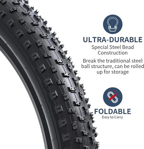 YUNSCM 1 PC/2PCS 24" Fat E-Bike Tires 24 x 3.0/76-507 Compatible with Mountain Bike 24x3 24x3.0 Electric Bicycle Tires(Y-1000) in Saudi Arabia
