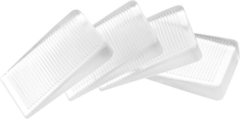 4 Pack Door Stop Rubber, Wedge Thin Door Stoppers for Bottom of Doors Clear Non-Scratching Doorstops Sturdy Stackable Doors Stops for Home Office School in Saudi Arabia