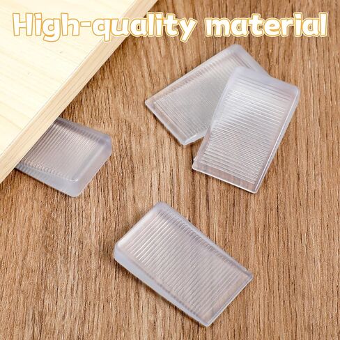 4 Pack Door Stop Rubber, Wedge Thin Door Stoppers for Bottom of Doors Clear Non-Scratching Doorstops Sturdy Stackable Doors Stops for Home Office School in Saudi Arabia
