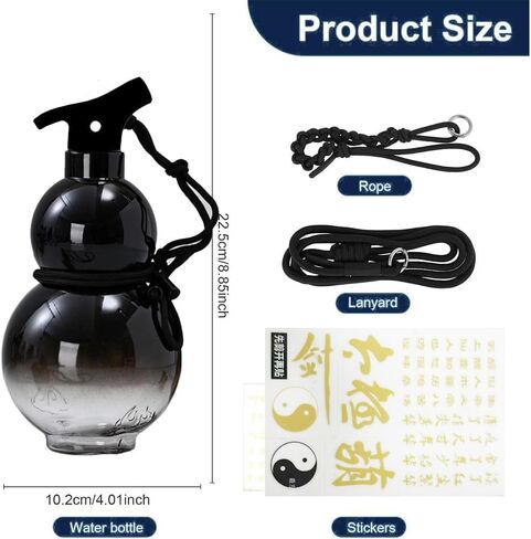 Gourd Water Bottle, 800ml Sports Bottle Travel for Gym, Style Bottle,Gourd Drinking Cup Jug Portable Large Capacity Durable, Crystal Flask. in Saudi Arabia