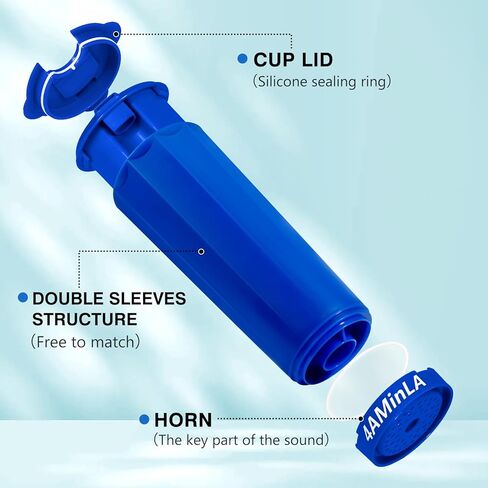 20 أوقية كأس مع القرن - البهلوان المثالي لعشاق الرياضة - زجاجة ماء قابلة لإعادة الاستخدام مثالية للهتاف في يوم اللعبة ، والاحتفال. (أحمر) in Kuwait