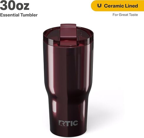 RTIC 20 أوقية من البهلوان الأساسي مع الغطاء ، معزول ، الفولاذ المقاوم للصدأ ، المعادن ، الفراغ المزدوج الجدار ، تصطف السيراميك ، كوب السفر لتناول القهوة المثلجة والشاي والشراب الساخن والبارد ، الجرافيت in Kuwait