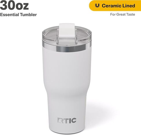 RTIC 20 أوقية من البهلوان الأساسي مع الغطاء ، معزول ، الفولاذ المقاوم للصدأ ، المعادن ، الفراغ المزدوج الجدار ، تصطف السيراميك ، كوب السفر لتناول القهوة المثلجة والشاي والشراب الساخن والبارد ، الجرافيت in Kuwait
