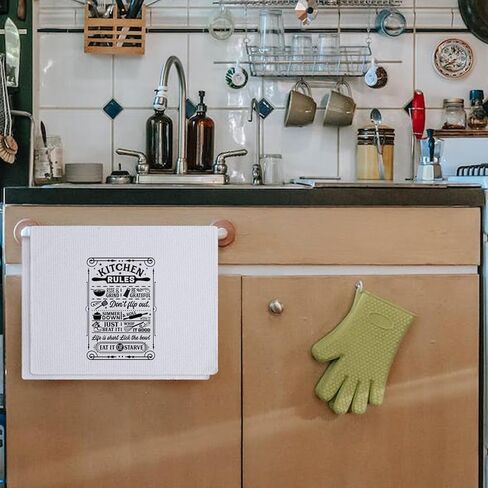 Cute Hand Towels for Kitchen, Waffle Weave Dish Towels for Kitchen Decorative, Personalized Gifts for Women Mom Wife Birthday Christmas Housewarming in Kuwait