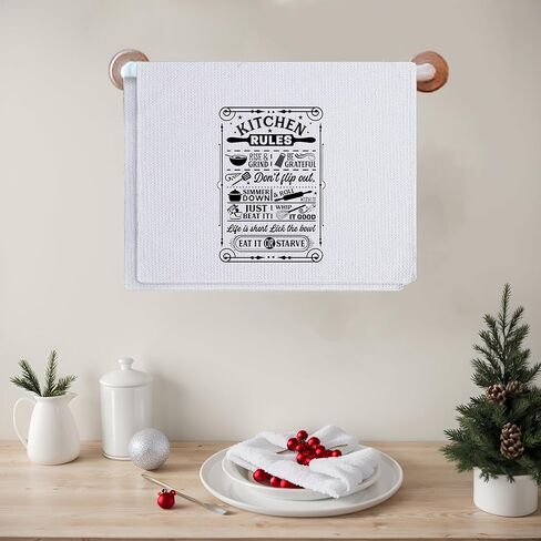 Cute Hand Towels for Kitchen, Waffle Weave Dish Towels for Kitchen Decorative, Personalized Gifts for Women Mom Wife Birthday Christmas Housewarming in Kuwait