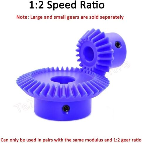 1pc 1: 2 1M نايلون ترس باسر 15 30 20 40 تجويف الأسنان 5 6 8 10 12 ملم 1 معامل ترس 90 درجة بزاوية تروس البلاستيك (15 أسنان (تجويف 6 مم)) in Kuwait